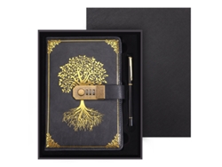 Cuaderno diario A5 Árbol de la Vida con bolígrafo y caja de regalo Eifson