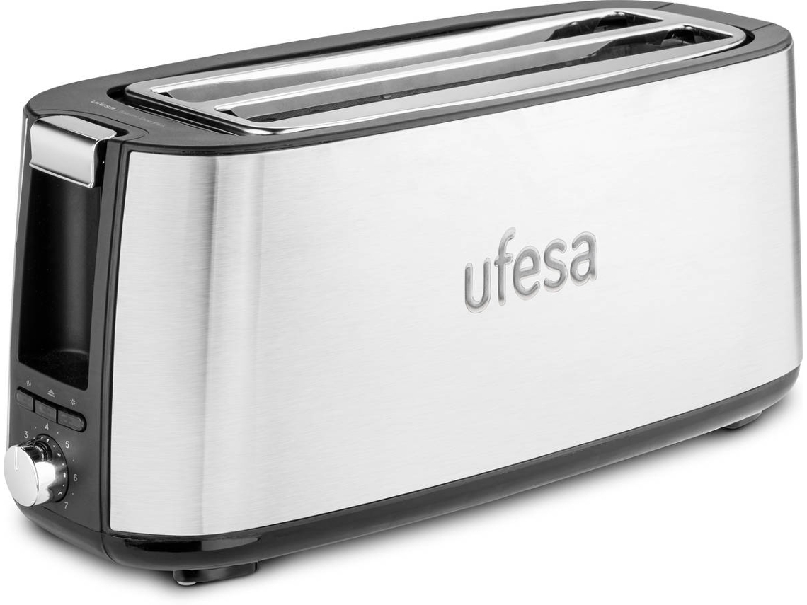 Tostadora Ufesa de 750 W, 2 ranuras, acero inoxidable