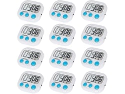 12 Paquetes De Temporizador Digital De Cocina Con Interruptor On/off Y Alarma Fuerte