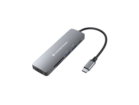 Hub CONCEPTRONIC Donn11g (USB-C - Gris)