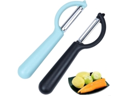 2 Peladores De Verduras, Acero Inoxidable, Mango Antideslizante, Cuchilla Afilada Y Removedor De Ojos.