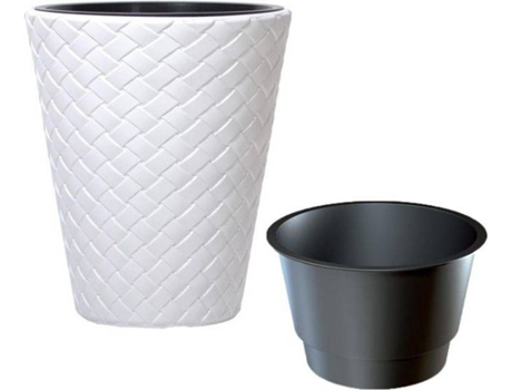 Maceta PROSPERPLAST Matuba (Blanco - 40 x 40 x 48 cm)