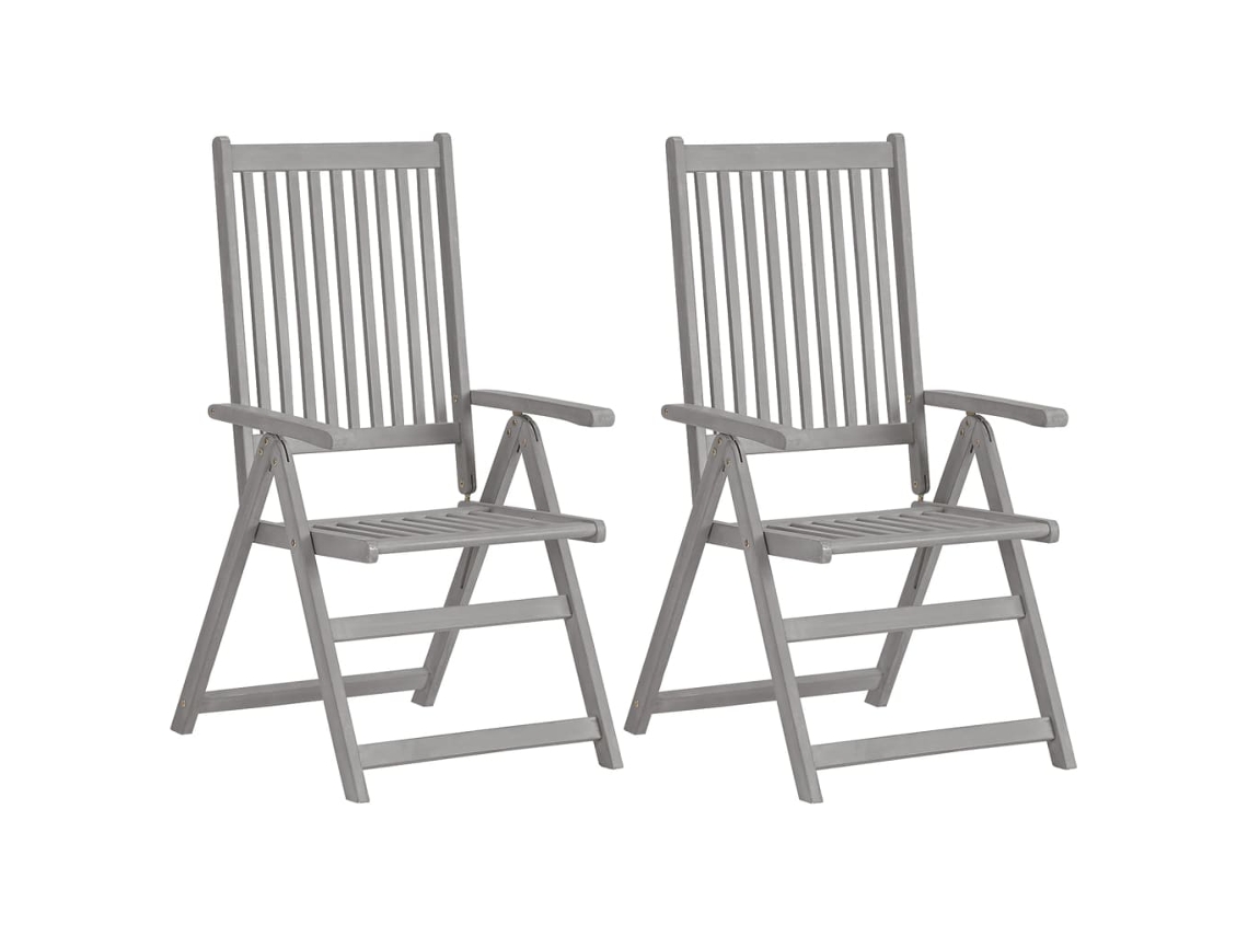 Maison Exclusive - Sillas Reclinables Jardín Y Cojines 4 Uds Madera Maciza Acacia