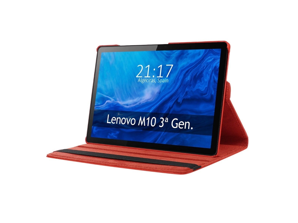 Funda TUMUNDOSMARTPHONE Giratoria 360 para Lenovo Tab M10 (3rd Gen) 10.1 color Roja