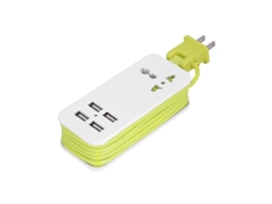 Socket Usb Portátil Para Viajes (4 Puertos De Carga Usb, Regleta Multifuncional)