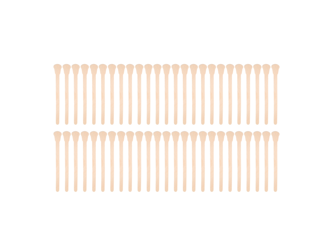 50 Palillos Aplicadores De Cera De Madera En Forma De Guitarra Para Depilación Facial Y Corporal