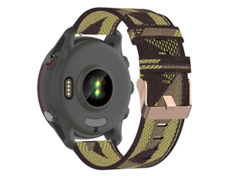 Correa de nailon 20mm con hebilla para Garmin Venu Sq/Venu 2 Plus/Huawei Watch GT 2 42mm/GT 3 Pro 43mm - raya amarilla