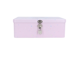Caja De Almacenamiento Infantil Con Cerradura, De Metal, Regalo Adorable, Decoración De Cumpleaños.