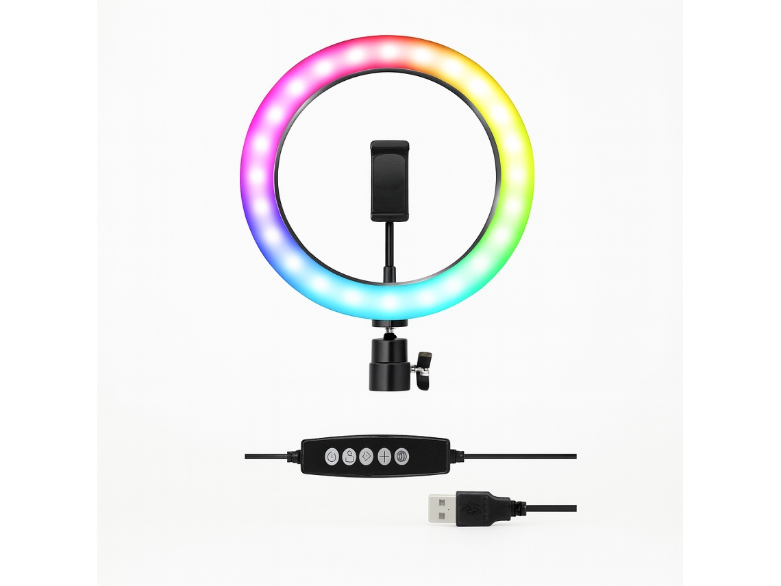 Anillo de luz LED 10 Skyhe Mj26 Negro