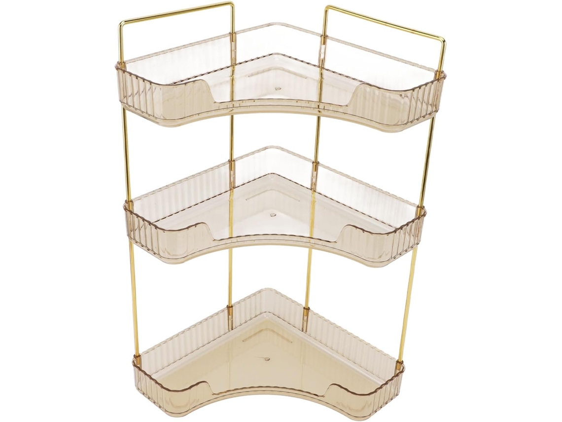 Organizador De Canto Para Banheiro Cryfokt Para Maquiagem, Moderno E Elegante, Com Prateleira Para Cosméticos, Cuidados