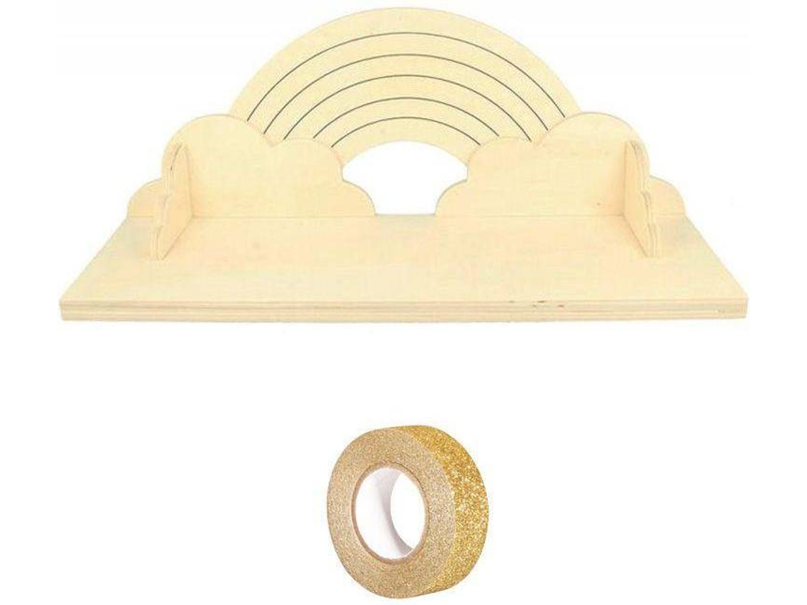 Estante YOUDOIT (Dorado - Madera - 40 cm)