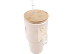 Vaso De Vidrio Con Tapa De Silicona Antideslizante, Fácil De Limpiar, 946 Ml (32 Oz).