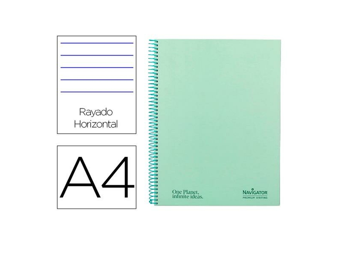 Cuaderno NAVIGATOR NA39 Verde A4 80 Hojas
