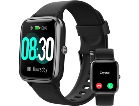 VEANXIN Reloj Inteligente Responder/Hacer Llamadas Relojes Impermeables IP68 - Negro