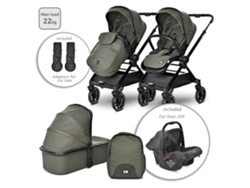 Cochecito de Bebé 3 en 1 con Manillar Reversible LORELLI Reya Verde