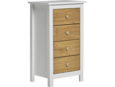 46 X 35 X 80 CM VS Venta-stock Bonnie 4 drawers Chest color Gray made with solid pine 