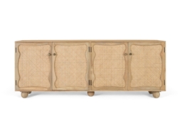 Aparador GINER Y COLOMER de madera de mango con 4 puertas y diseño artesanal.