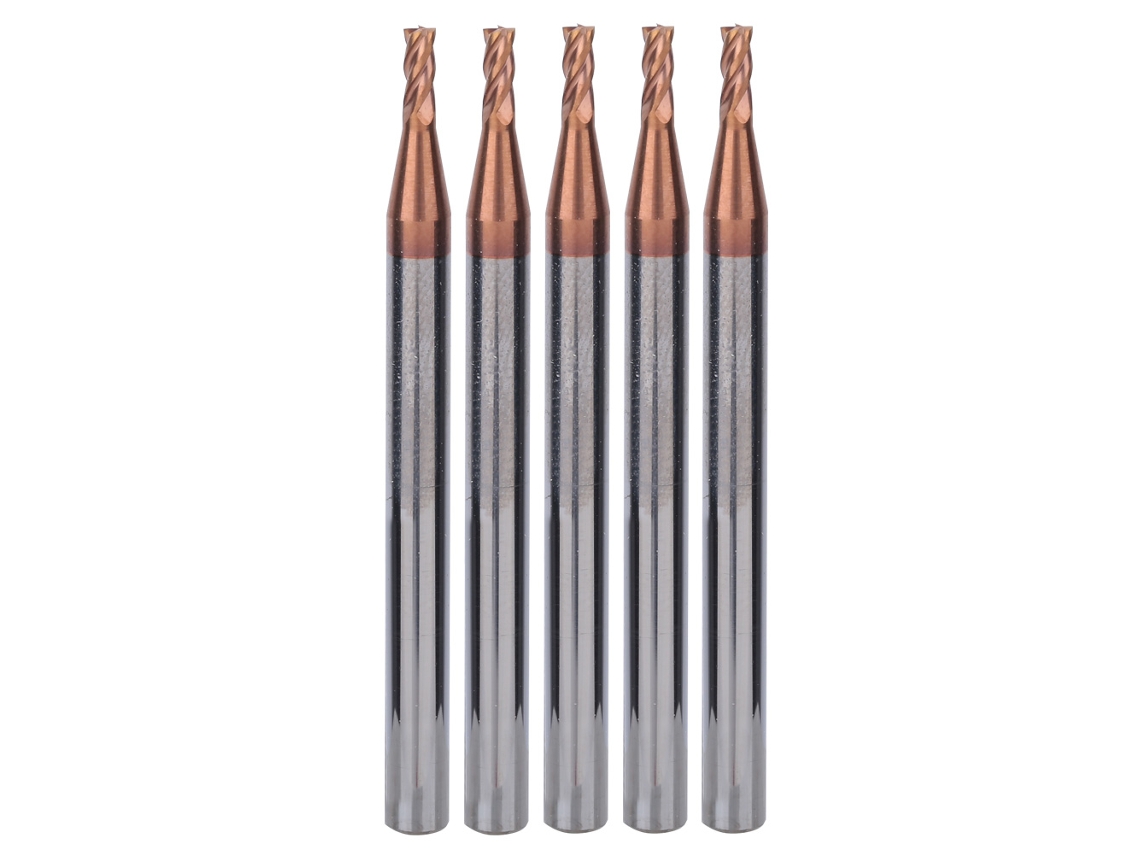 2026velora-5pcs Broca De Fresado Cnc De Acero Tungsteno Con Recubrimiento Nano 4 Hojas Espiral 1mm