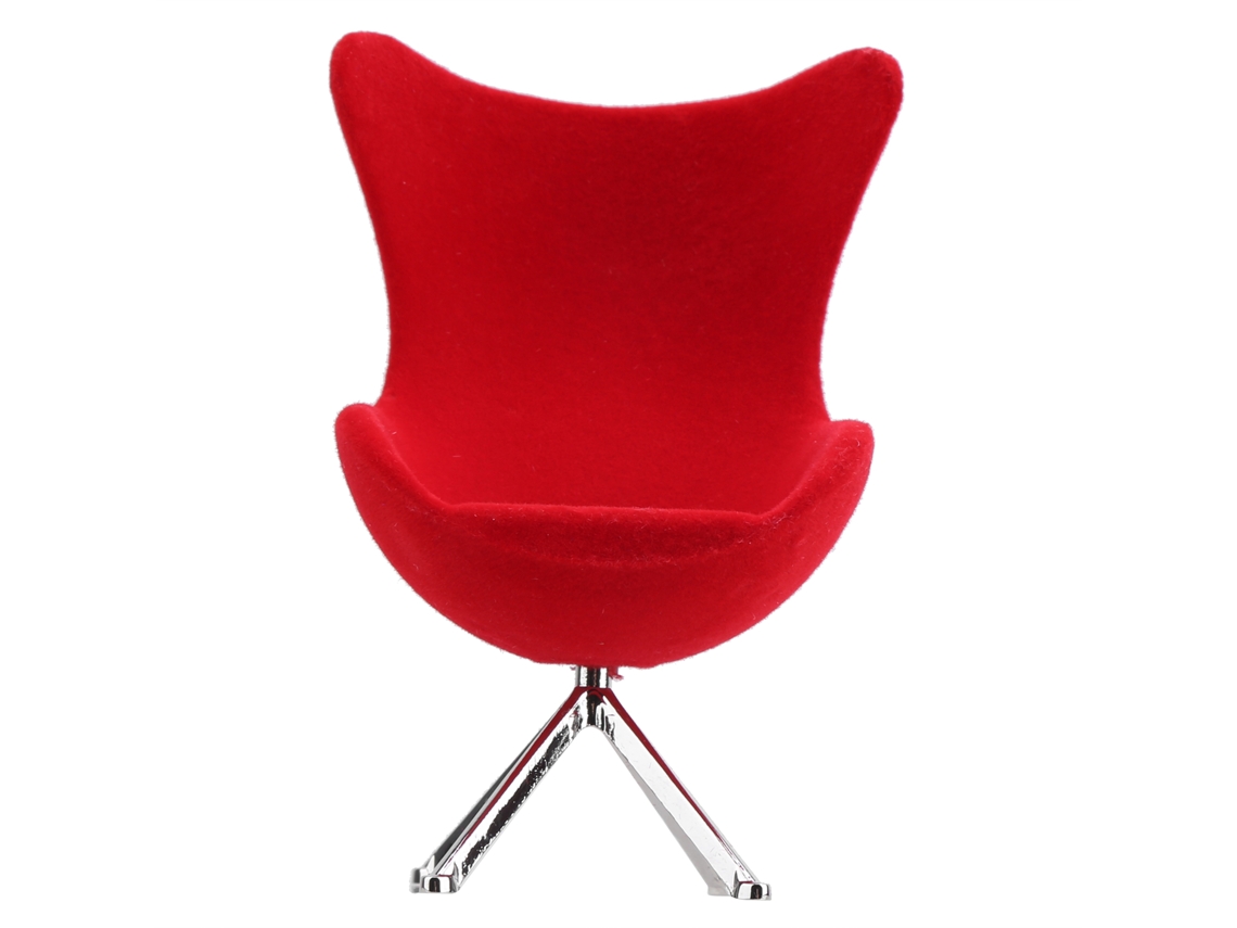 Ats-silla Miniatura Sofá Flock Mini Modelo Mueble Decoración Accesorio Casa Muñecas 1:12 Rojo