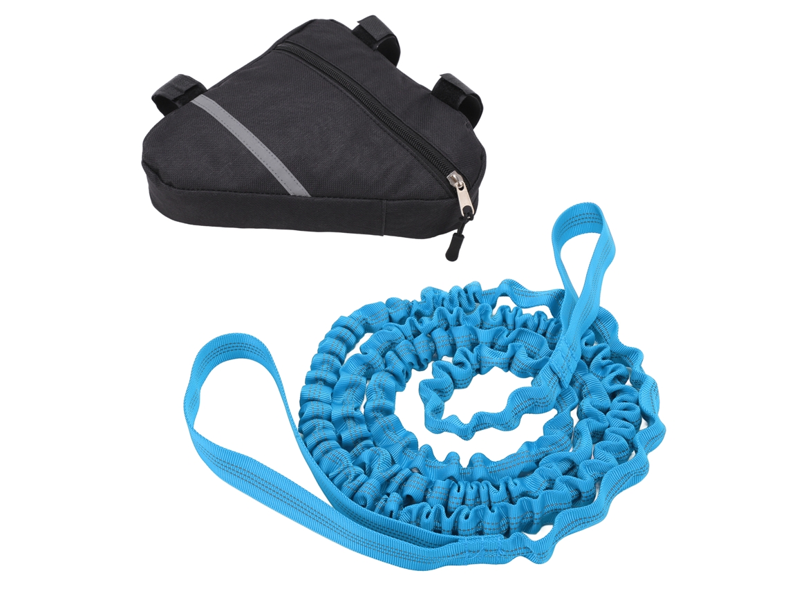 Cuerda De Tracción Para Bicicleta Con Amortiguador, Accesorio Elástico Para Ciclismo Familiar Al Aire Libre - Azul