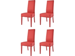 Conjunto de 4 Cadeiras T M C S Luisa (Vermelho - 99x46x55 cm - Madeira)