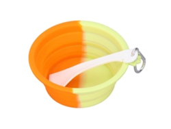 Comedero plegable para mascotas (sin marca), lavable, con gancho.