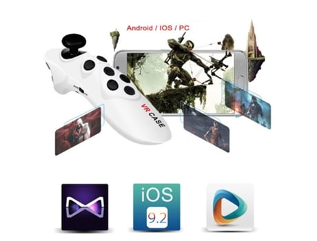 Mini móvil Bluetooth Joystick Android Gamepad Controller Bluetooth Wireless VR gafas Control remoto para iPhone Tablet Mouse blanco