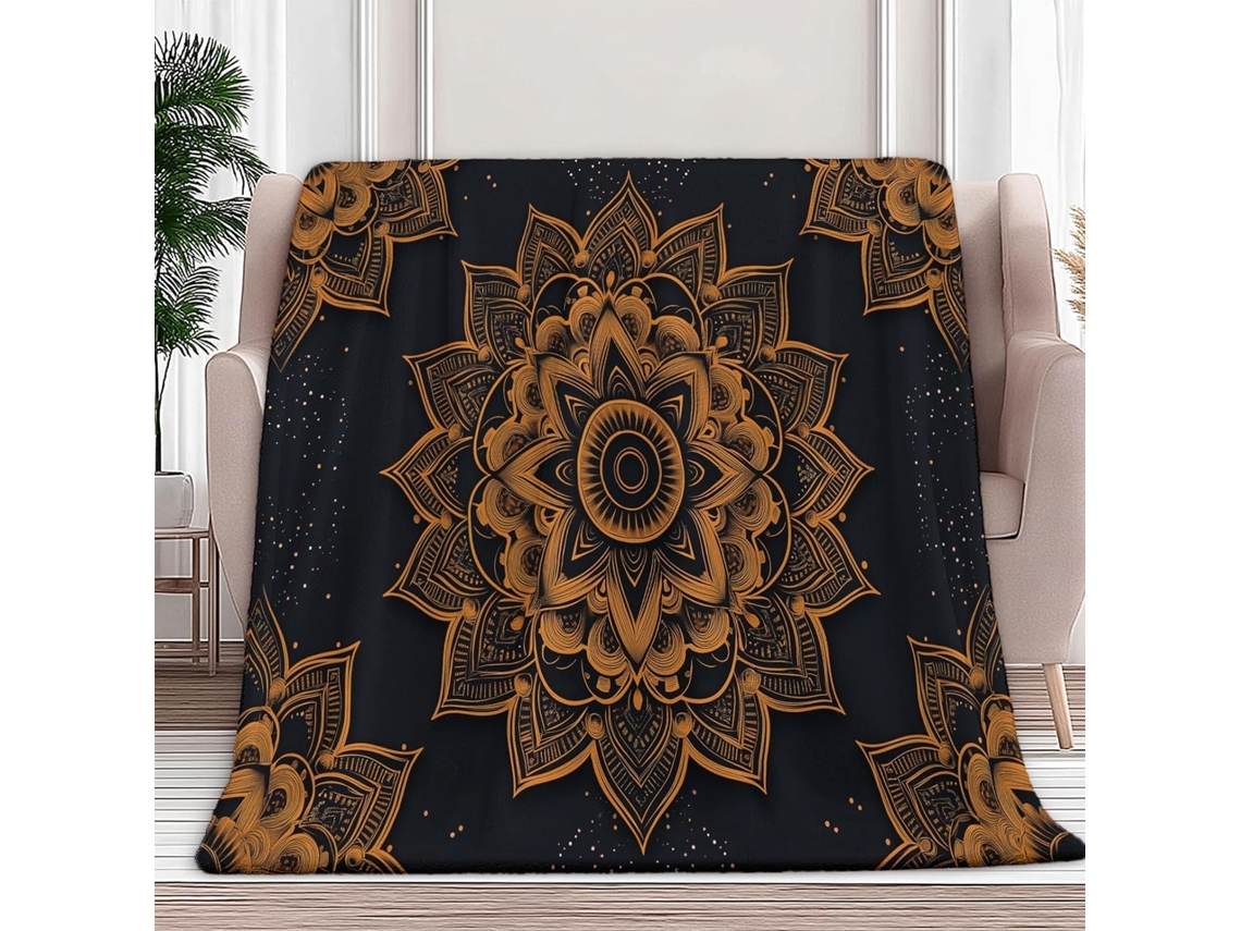 Estampado Microfibra Negra Adultos Niños Color Cama 130 X 150 Cm