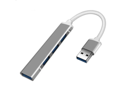 Convertidor Hub Con 1 Puerto Usb 3.0 Y 3 Puertos Usb 2.0 Para Windows Y Linux (usb Gris)