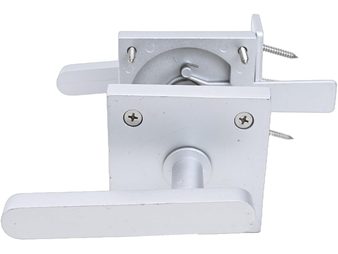 Pestillo Eficaz Para Puertas De Graneros Y Jardines Mecanismo Doble Manija (plateado)., Seguridad