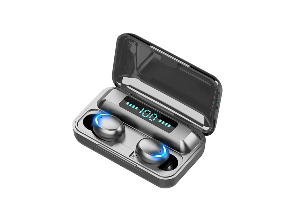 Fones De Ouvido Sem Fio Bluetooth 5.1 Tws Com Microfone Led Display Power Bank Para Esportes