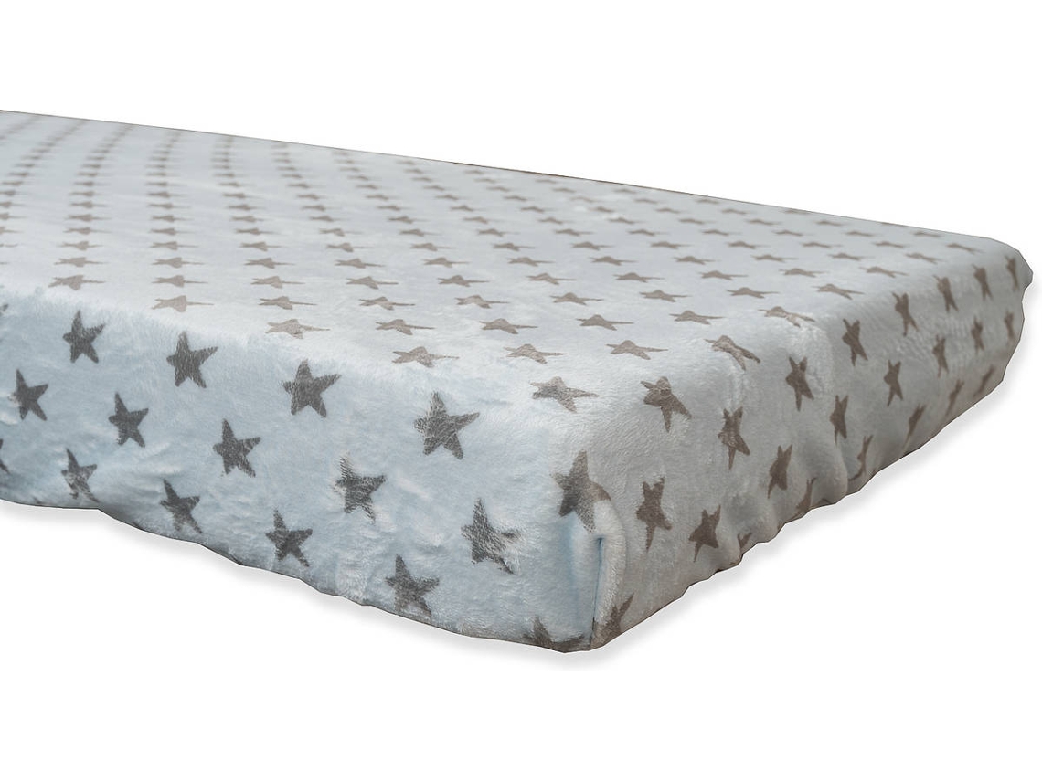 Sábana BABYLINE Coralina Celeste Estrellas Gris  (140 x 70 x 10 cm)