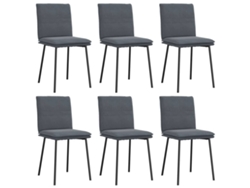 Maison Exclusive - Sillas De Comedor 6 Unidades Terciopelo Gris Oscuro