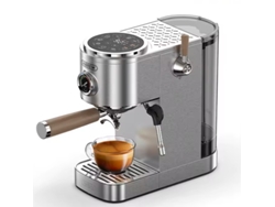Cafetera Espresso Hibrew H13, programable, temperatura y volumen de taza regulables, limpiador a vapor para espumador de leche.