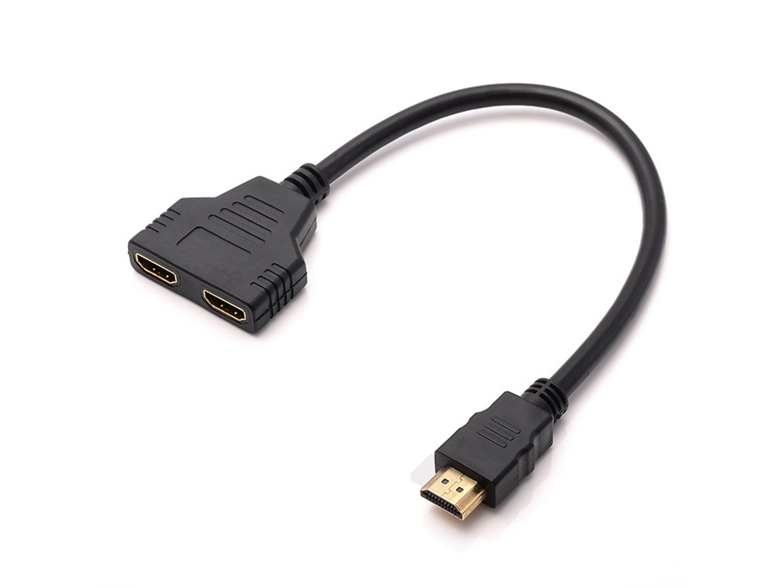 Divisor De Interfaz Multimedia De Alta Definición 1 A 2 1080p Con Cable De 30 Cm