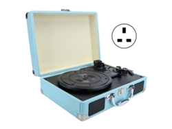Tocadiscos portátil en maleta, 100-240V, con altavoz integrado, 33/45/78 RPM, enchufe británico CHABERLU