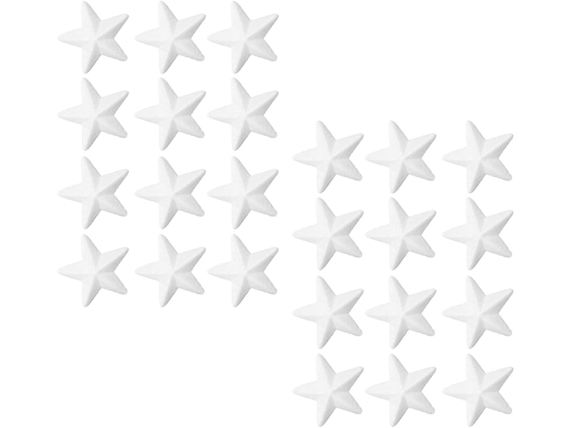 Estrellas Navideñas Cinco Puntas 7 5 24 Unidades Espuma Decoración Árboles Navidad Interior Hazlo Mismo Cm Tú