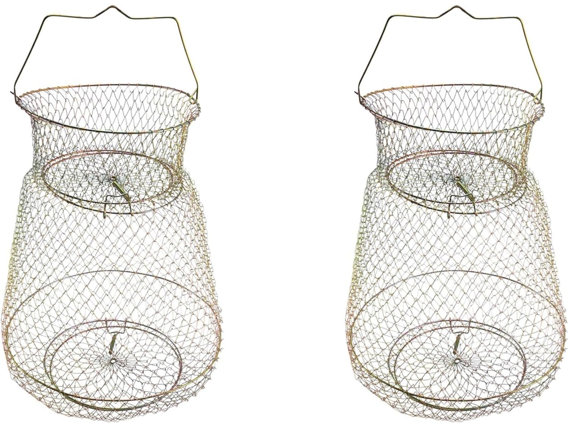 2 trampas de pesca plegables portátiles de acero SFUSHOS