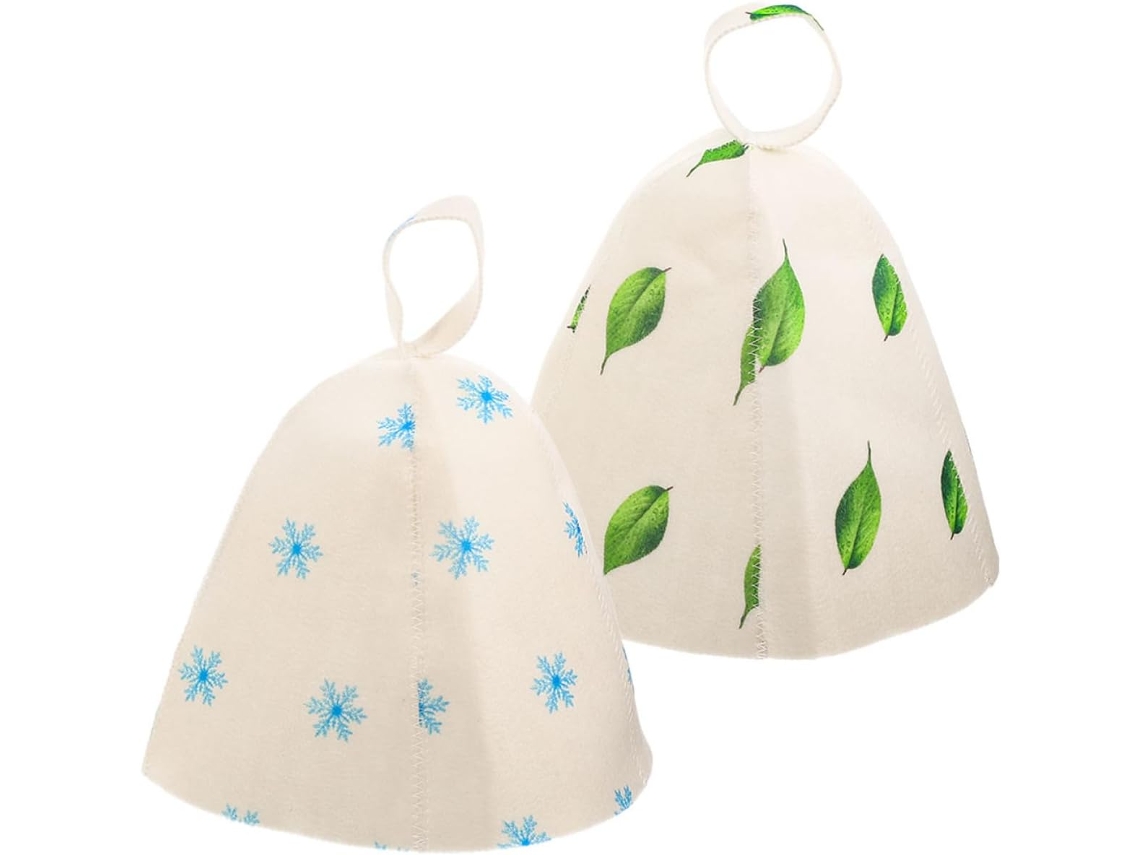 Juego de 4 gorros de sauna de fieltro, gorro de ducha de fieltro, gorros de sauna Viking, gorros Gokoco