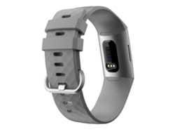Correa de repuesto de silicona con grano de diamante para Fitbit Charge3/Charge4 Ly Ebike Smartwatch (grande)