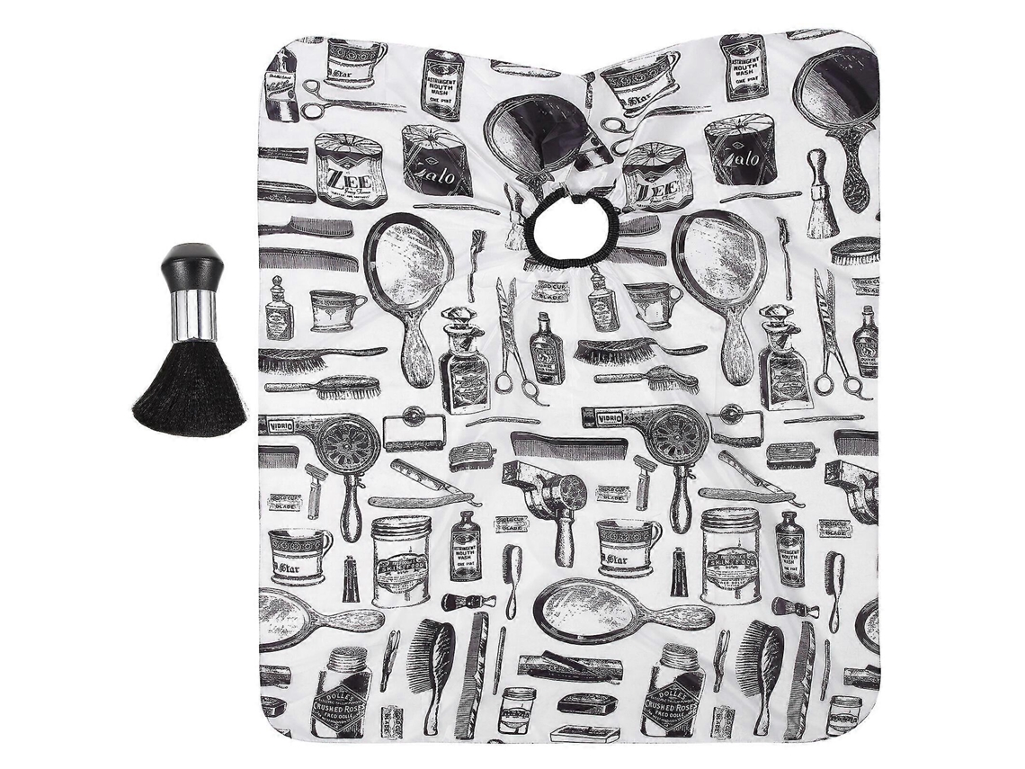 Set de capa de peluquería, ideal para barberos y peluqueros, con cepillo para eliminar el polvo del cuello.