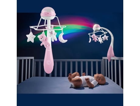Movil Proyector Arcoiris Rosa (0 meses)