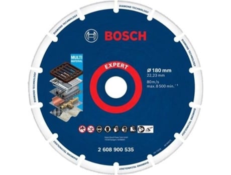 Disco de Corte BOSCH Expert Diamond Metal Wheel 180x22.23 mm para Amoladoras Grees con Tuerca de Bloqueo