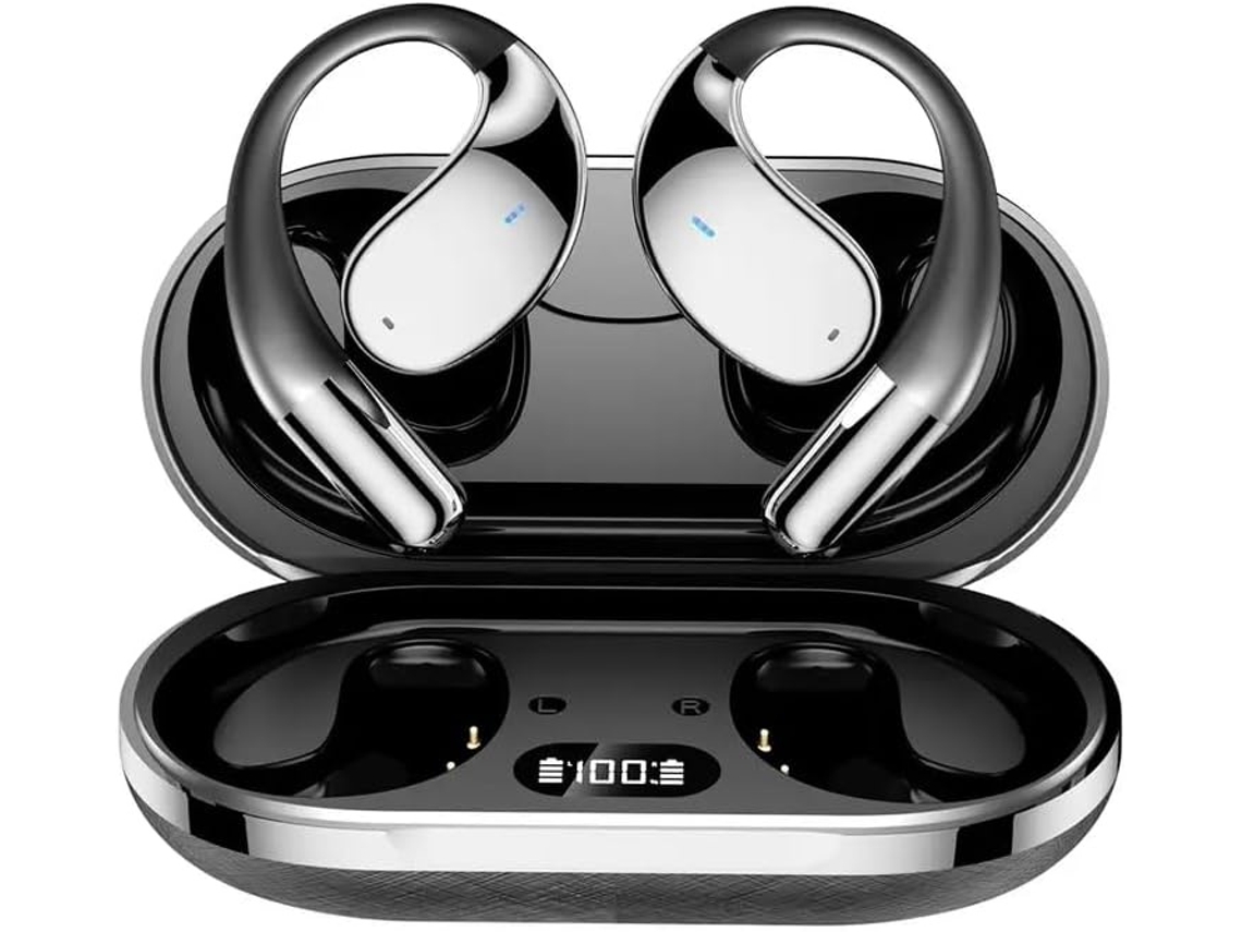 Auriculares Inalámbricos Bluetooth De Oído Abierto Con Traducción De Ia, Conducción Aérea, Pantalla Led, Estuche De Carga Para Viajes De Neg