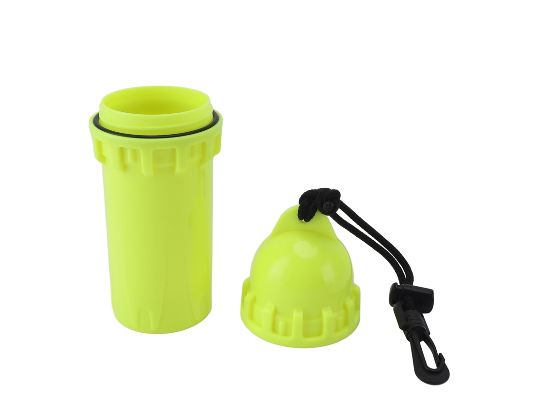 Caja Seca Cilíndrica Para Buceo, Snorkel Y Subacuático, Impermeable, Con Cierre Hermético Y Clip, Color Amarillo
