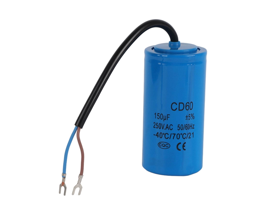 Condensador Cd60 De Funcionamiento 250v Ac 150uf 50/60hz Para Motor Compresor De Aire