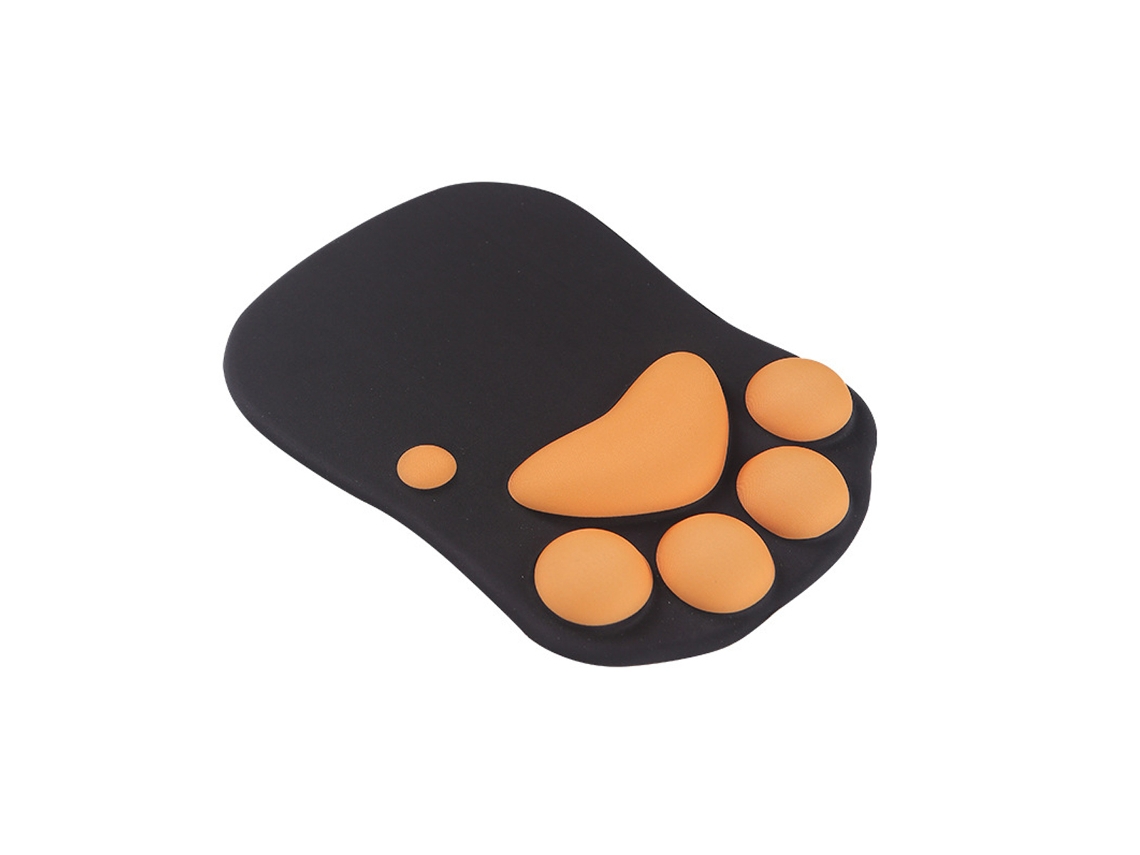 Reposamuñecas de silicona suave con diseño de pata de gato, alfombrilla ergonómica para ratón con cojín (27,5 x 19,8 x 2,3 cm)