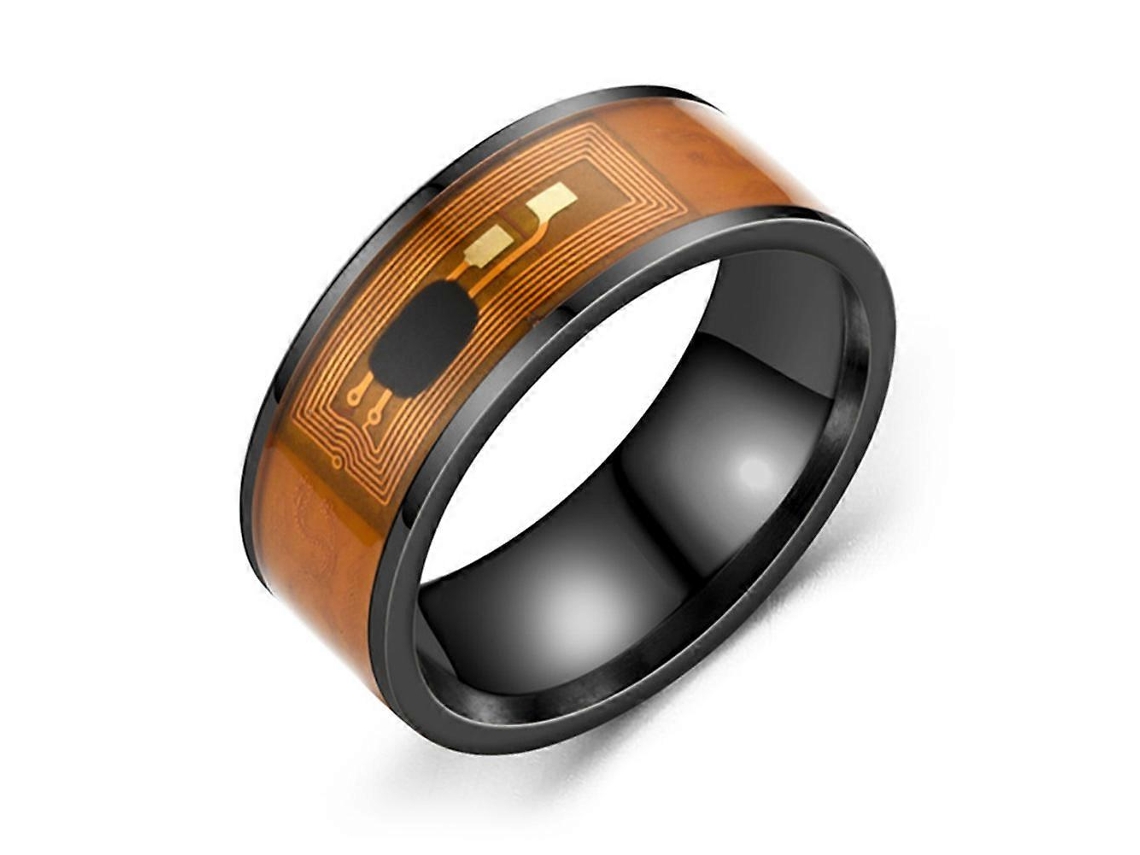 Anillo inteligente con chip NFC en acero inoxidable, diseño de doble dragón con gotero, ideal para regalo. Nostalgia88