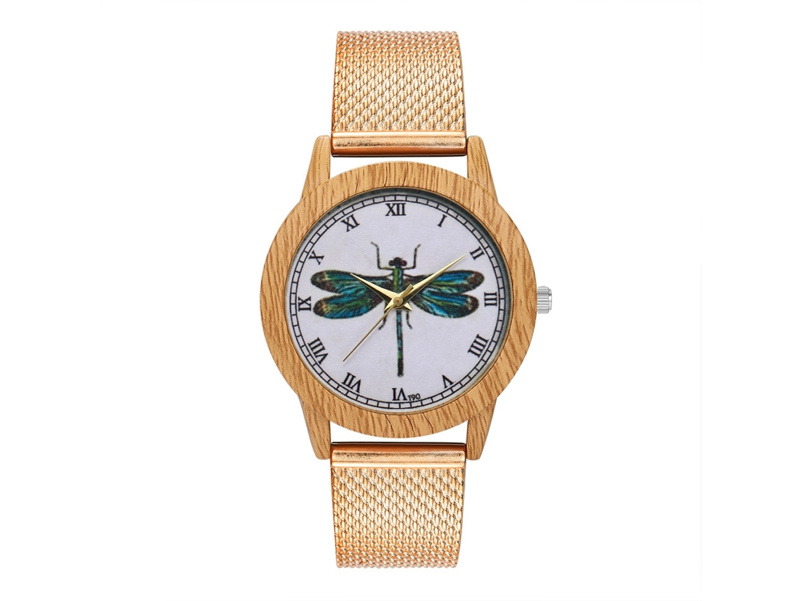 Reloj Casual T90-f Unisex De Cuarzo Con Correa De Silicona Oro Rosa