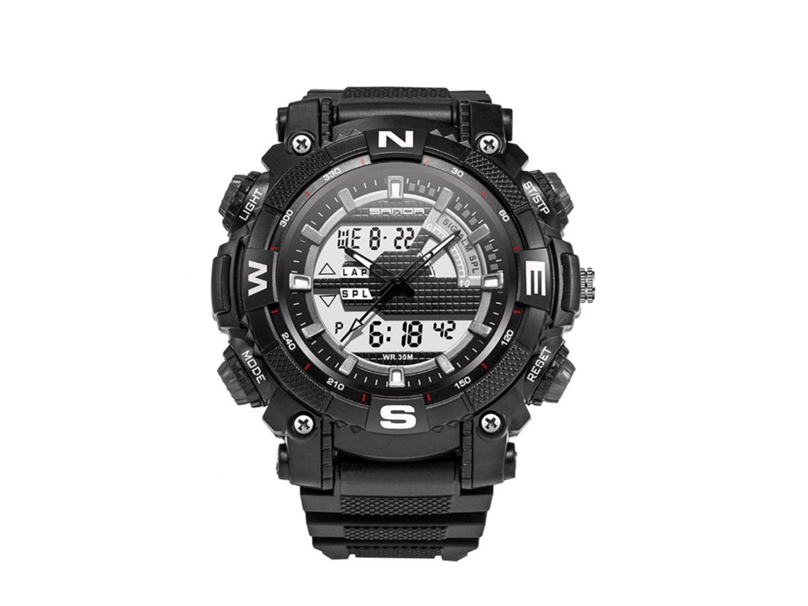 Reloj Luminoso Multifuncional Sanda Reloj Electrónico De Pulsera (negro)
